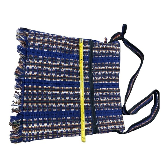 Woven multicolored Boho Crossbody Purse from Mexico - Picture 9 of 10
